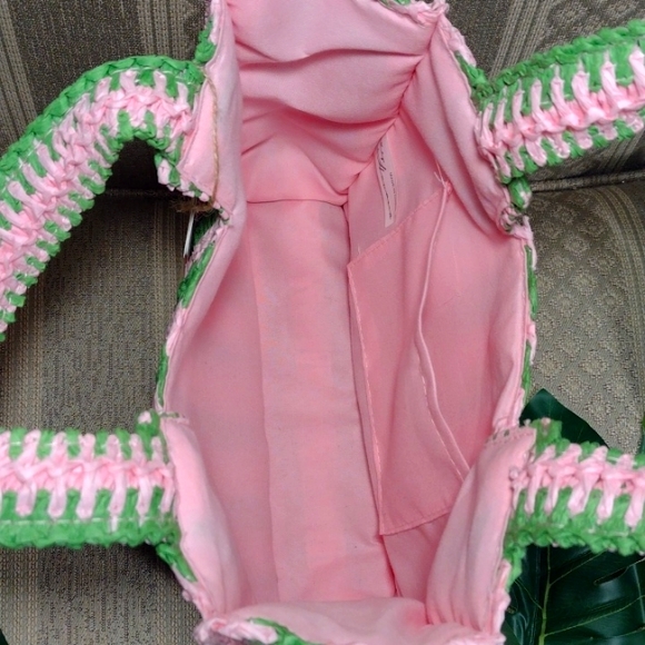 NWT Vintage Havana Mini Straw Tote - Picture 6 of 15